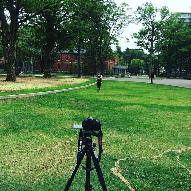 僕らが集めているのはカメラに向かってひたすら歩くっていうフッテージです。平日は人がいないので敢えて平日の昼時を狙って外出するのです。